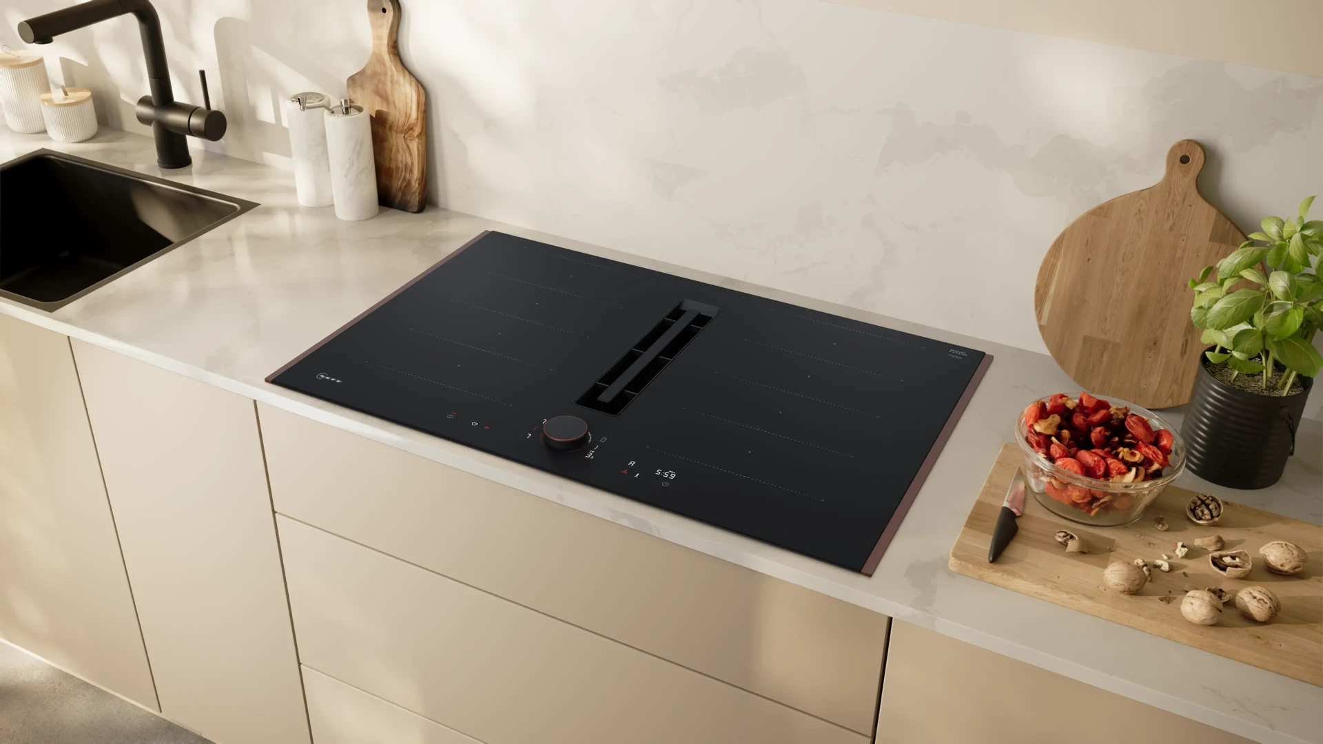 Upptäck nästa modell: Neff N90 V68YYX4B0 'Matt Black Design'